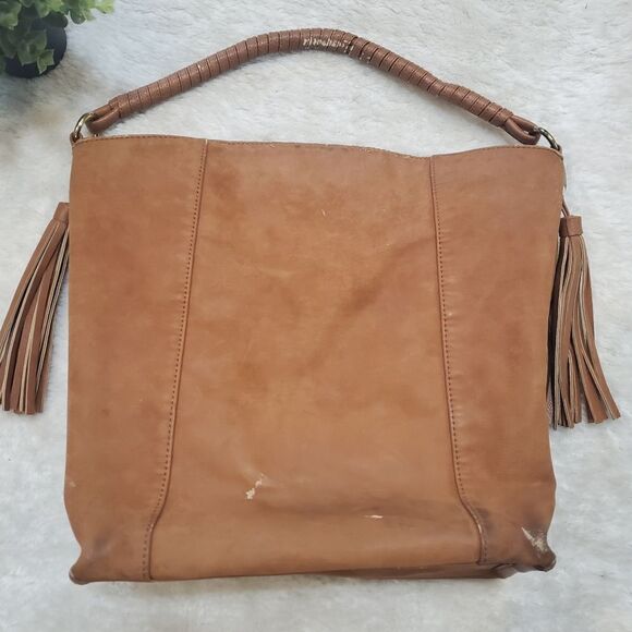 Olivia + Joy Faux Leather Large Shoulder Bag with Tassels, Approx 14" x … - Picture 7 of 13